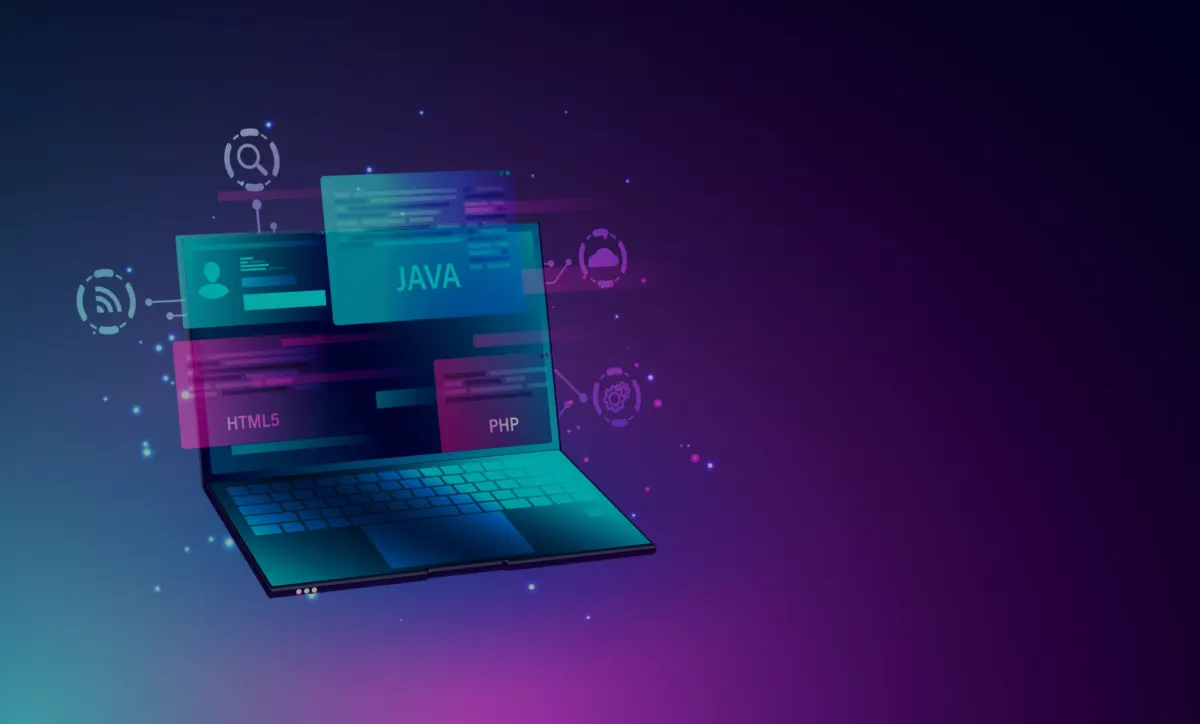 Laptop con un sitio web en pantalla